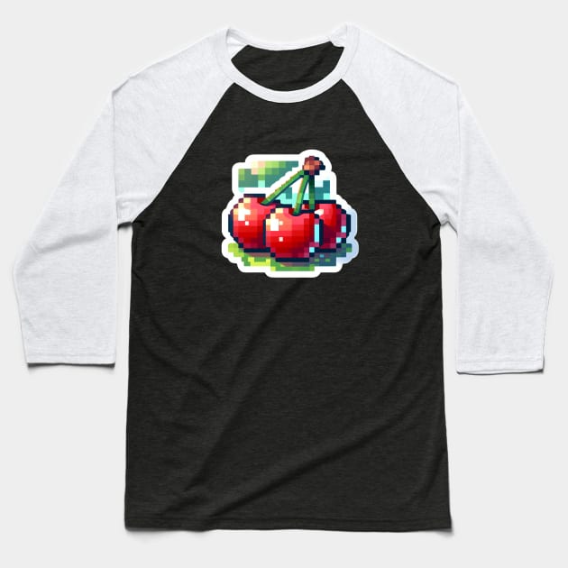 Cherry Fruit Harvest Field Product Vintage Since Retro Baseball T-Shirt by Flowering Away